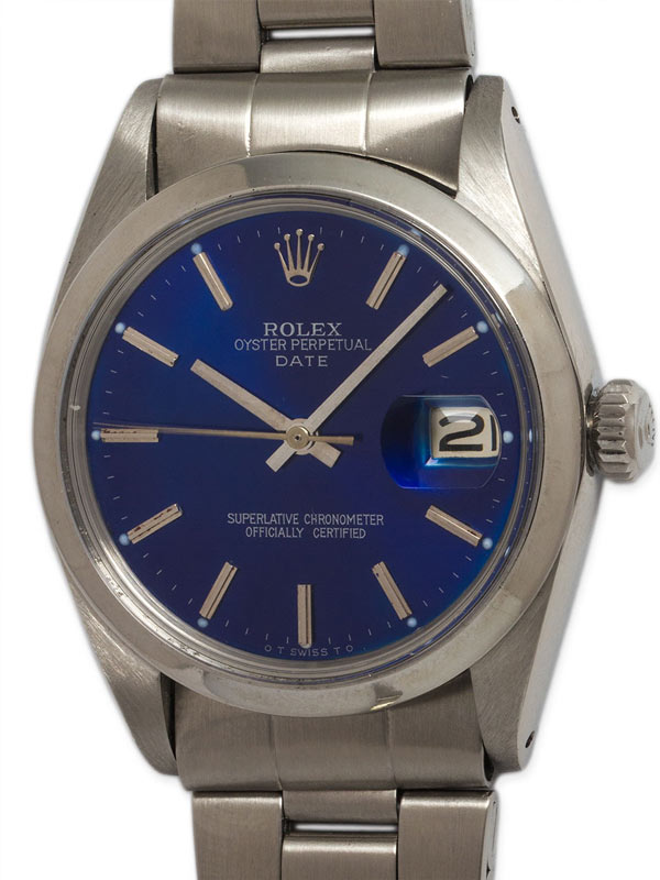 Rolex Oyster Pereptual Date circa 1966 "Sapphire Blue"