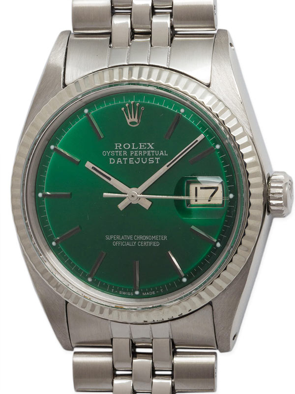 Rolex SS Datejust ref# 1601 circa 1972 "Emerald Green"