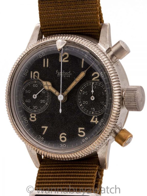 Hanhart WW2 German Military Flyback Chrono circa 1940's