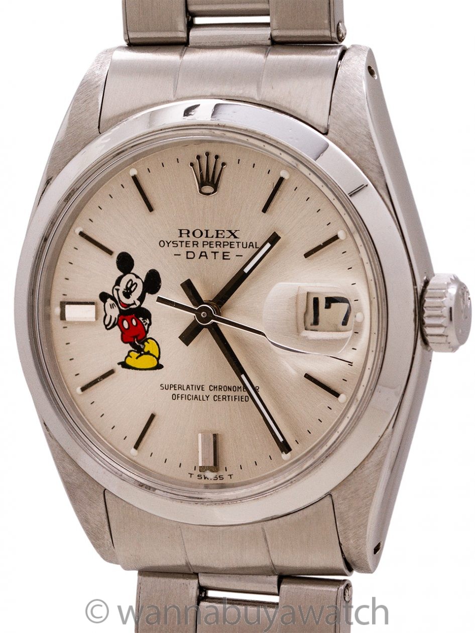 Rolex Oyster Perpetual Date ref 1500 Mickey Mouse circa 1969
