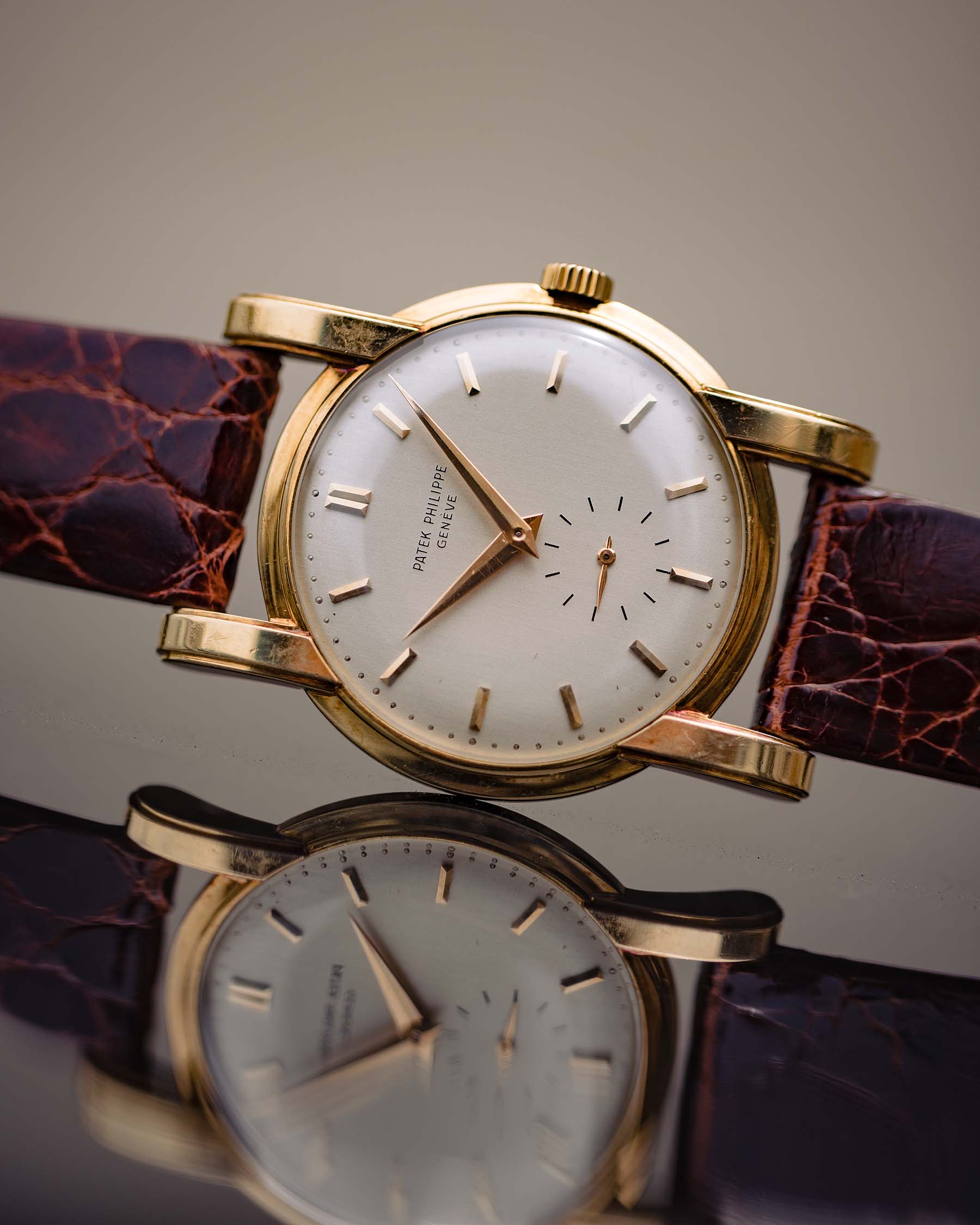 Patek Philippe 18K YG ref 2428 Oversized Dress Model circa 1948